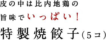 皮の中は比内地鶏の